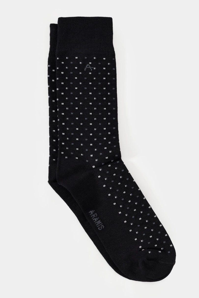 Meia Cube Print Preto