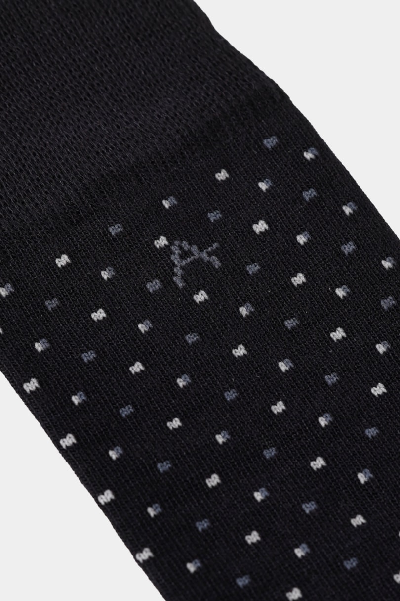 Meia Cube Print Preto
