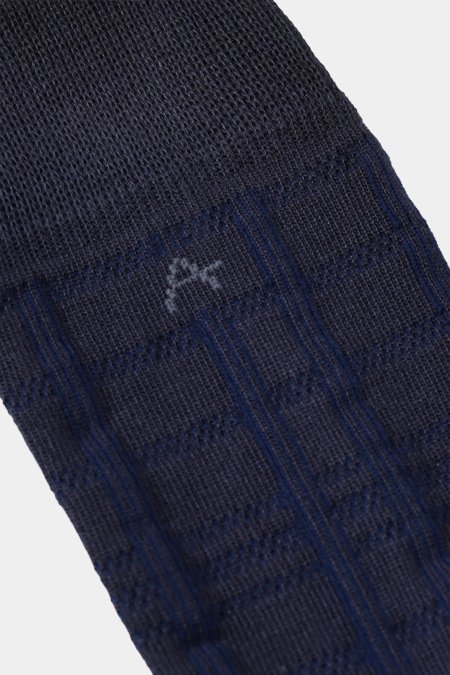 Meia Embossed Checkt Marinho — foto 2 de 2