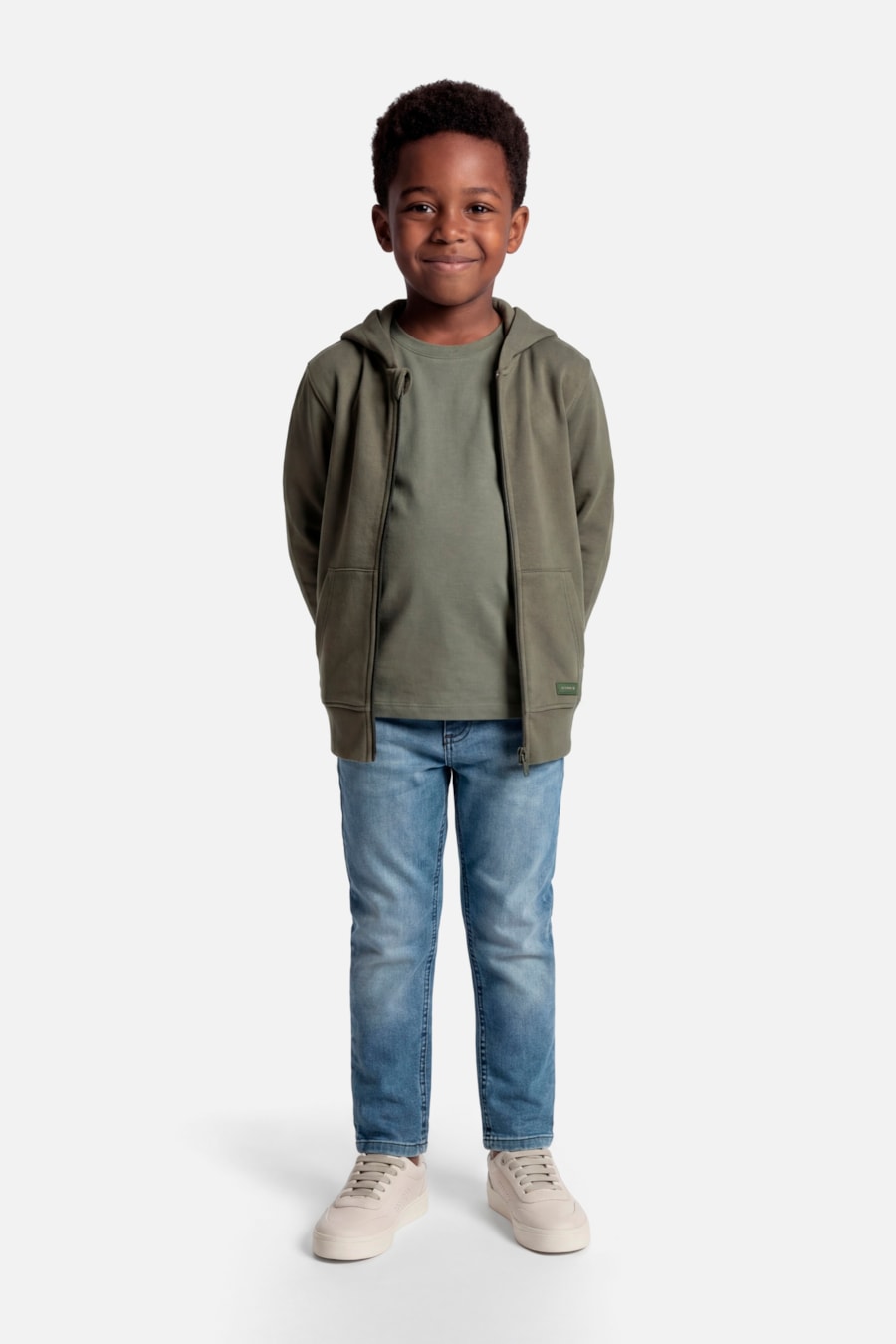 Moletom Infantil Basic Sweatshirt Militar — foto 2 de 5