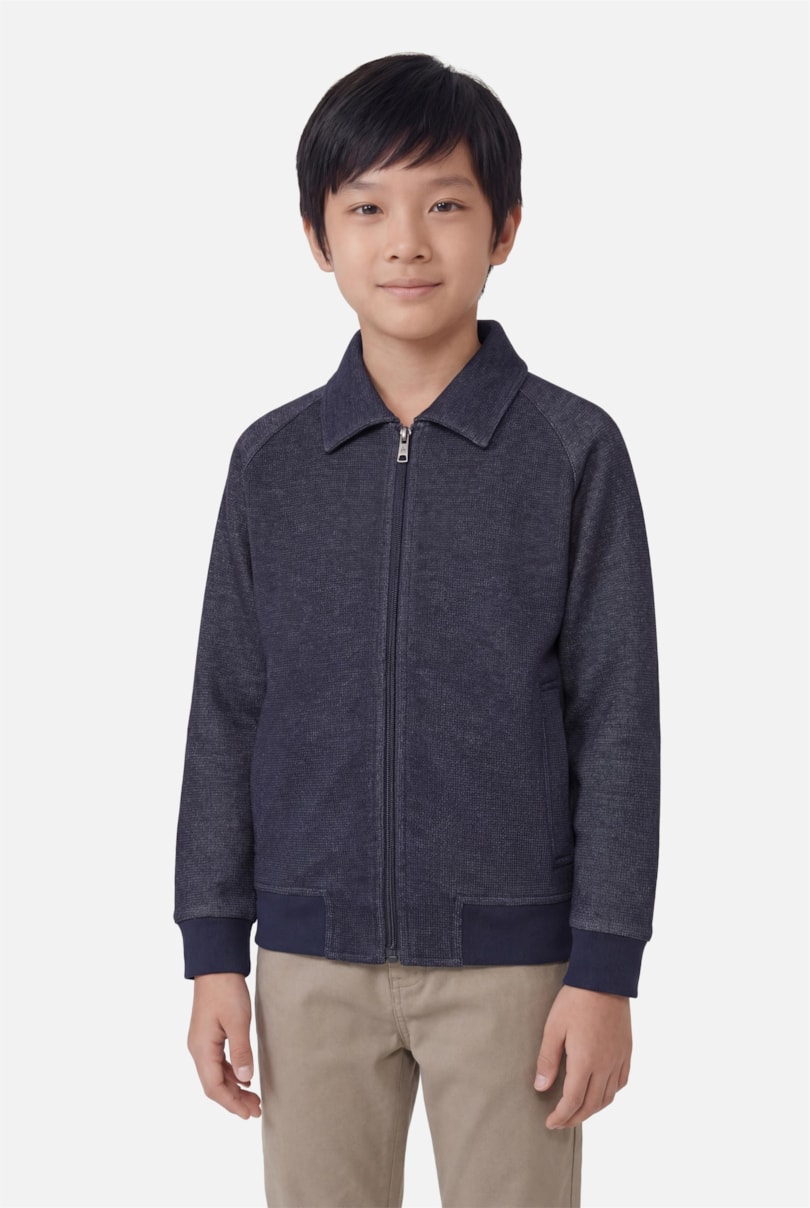 Moletom Infantil Raglan Piquet Marinho