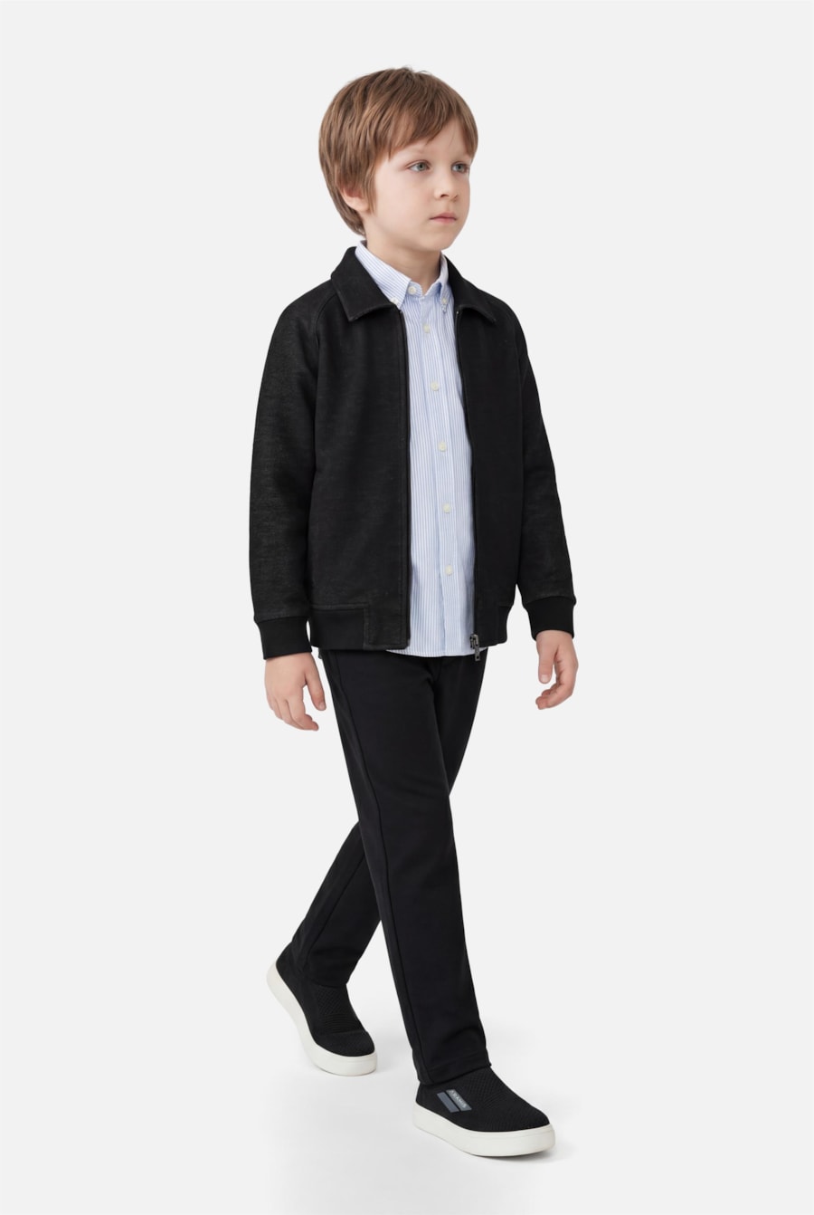 Moletom Infantil Raglan Piquet Preto — foto 2 de 3