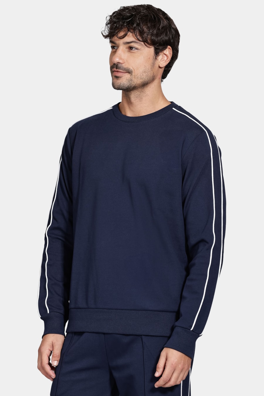 Moletom Piquet Sweatshirt Navy — foto 1 de 5
