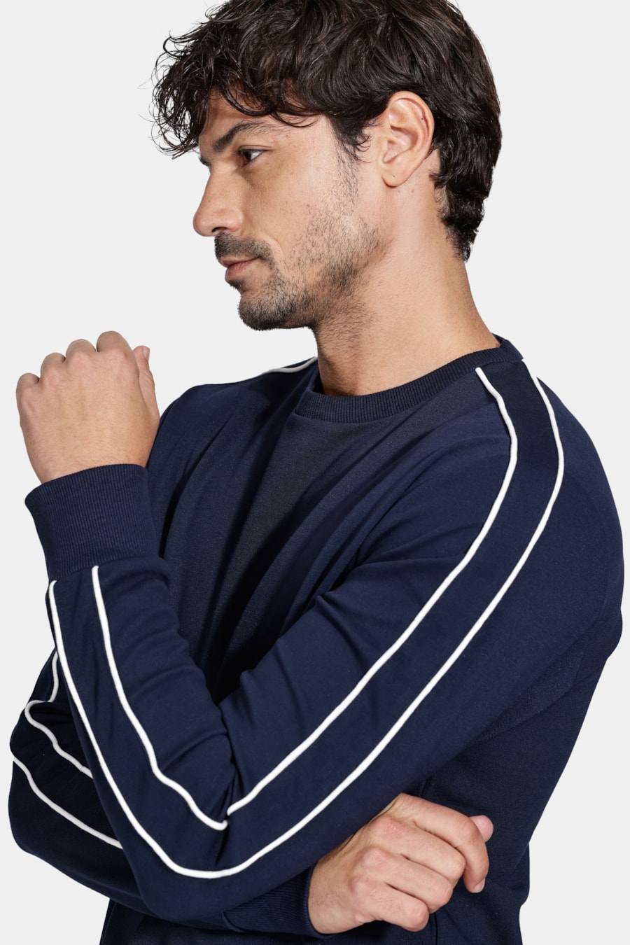 Moletom Piquet Sweatshirt Navy — foto 3 de 5