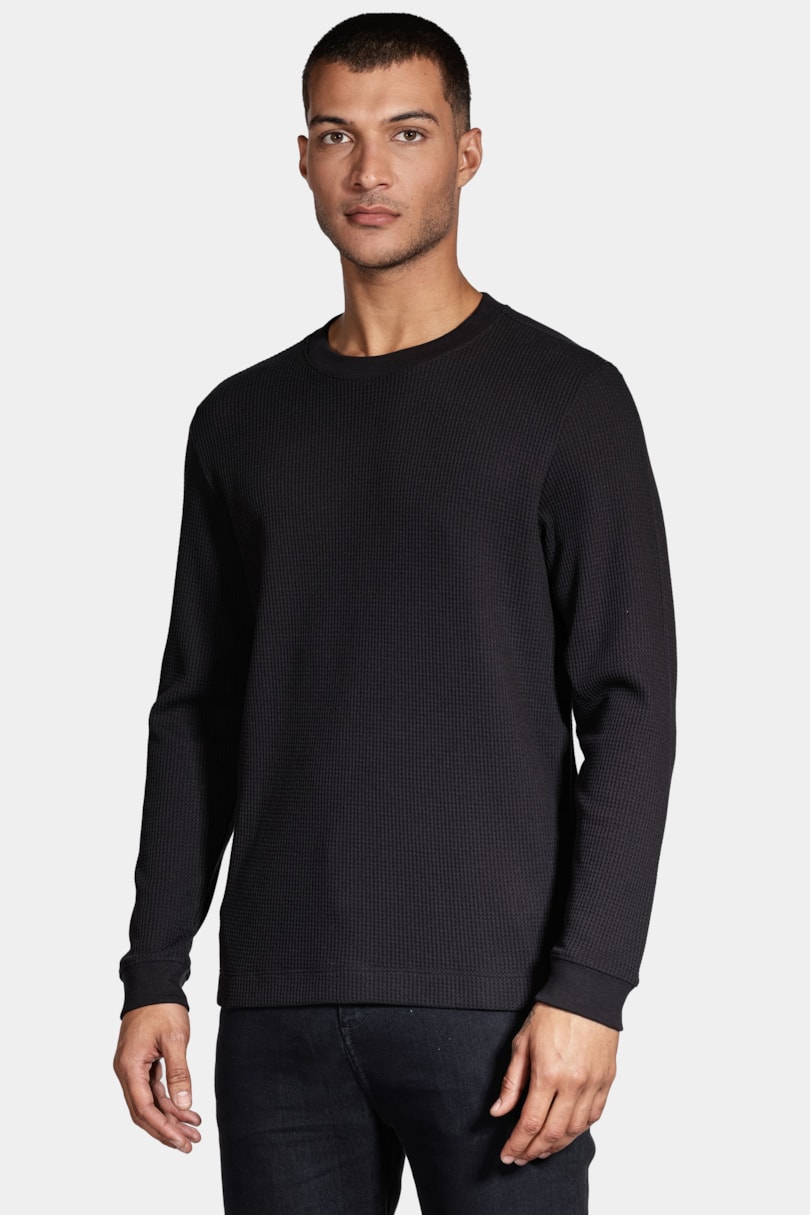 Moletom Wafle Sweatshirt Preto