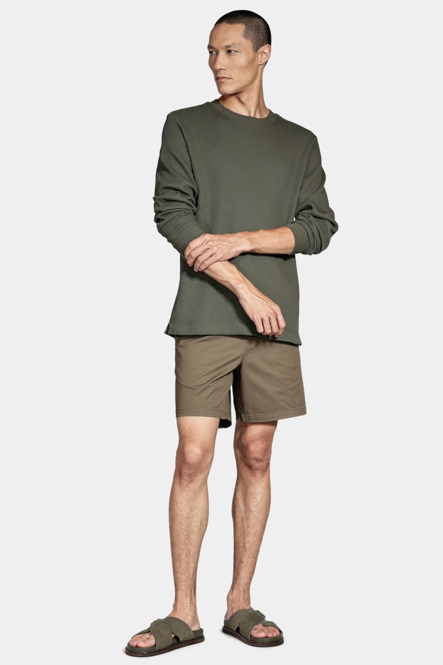 Moletom Wafle Sweatshirt Verde Pantano — foto 2 de 5