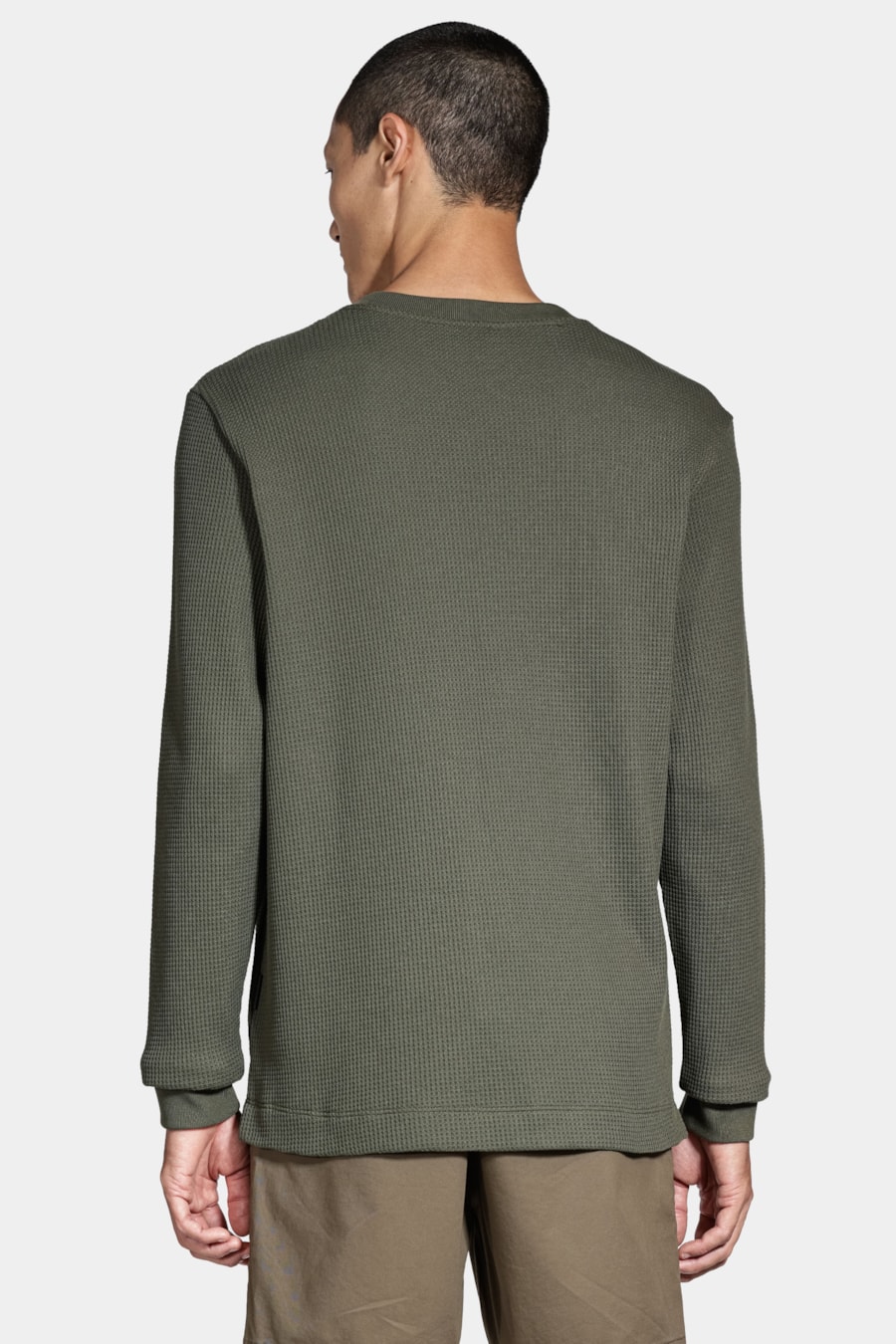 Moletom Wafle Sweatshirt Verde Pantano — foto 4 de 5