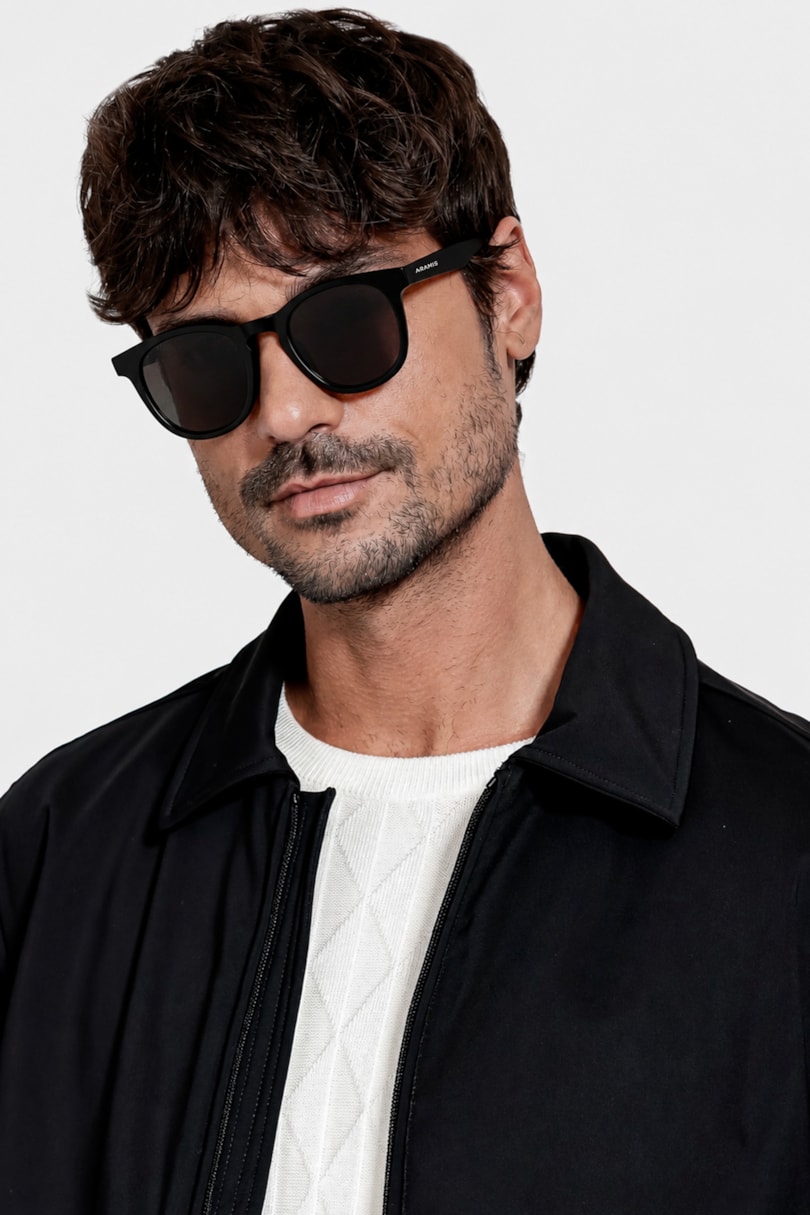 Óculos de Sol Rail Acetato Preto