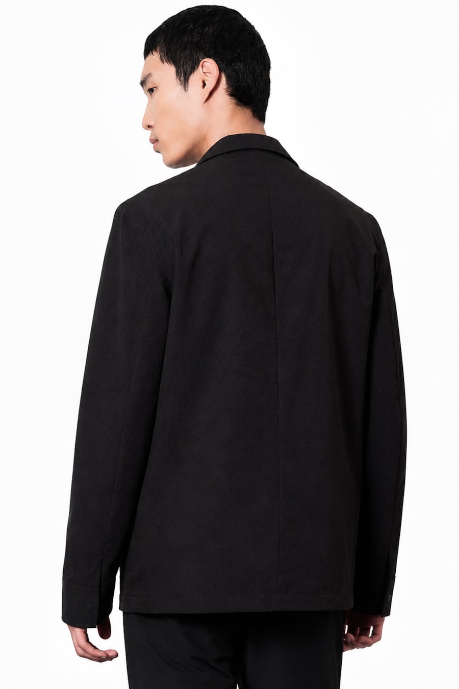 Overshirt Manga Longa Malha Dupla Preto — foto 4 de 6