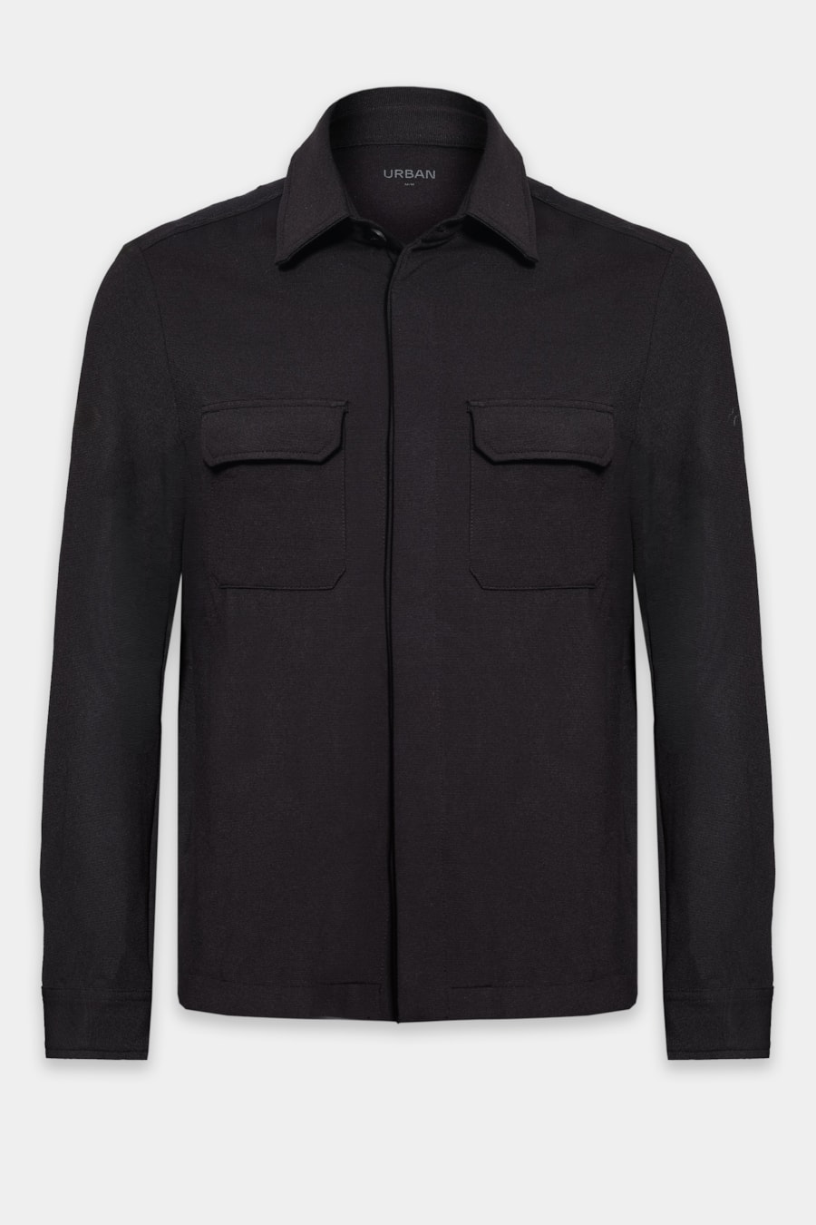 Overshirt Manga Longa Malha Dupla Preto — foto 5 de 6