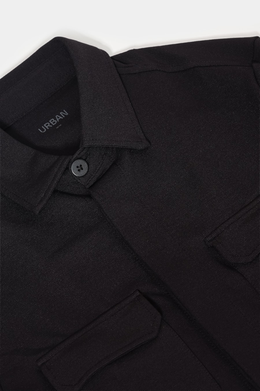 Overshirt Manga Longa Malha Dupla Preto — foto 6 de 6