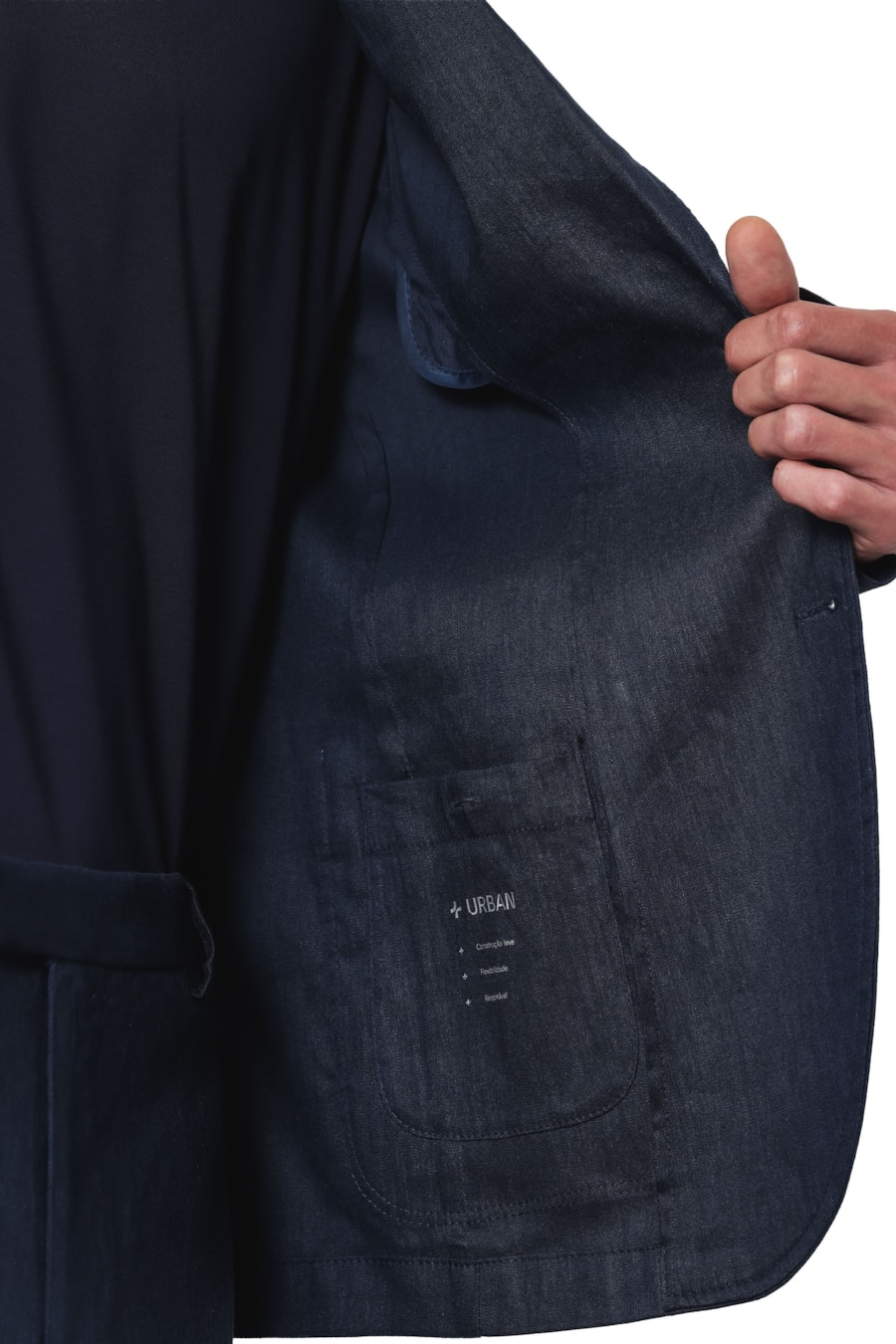 Paletó Linen Tech Flex Marinho — foto 4 de 6
