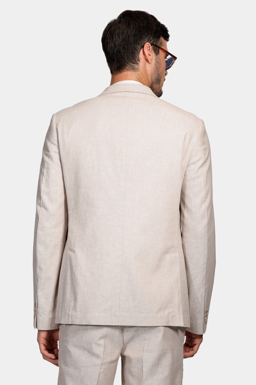 Paletó Linho Oxford Super Slim Cáqui — foto 4 de 5