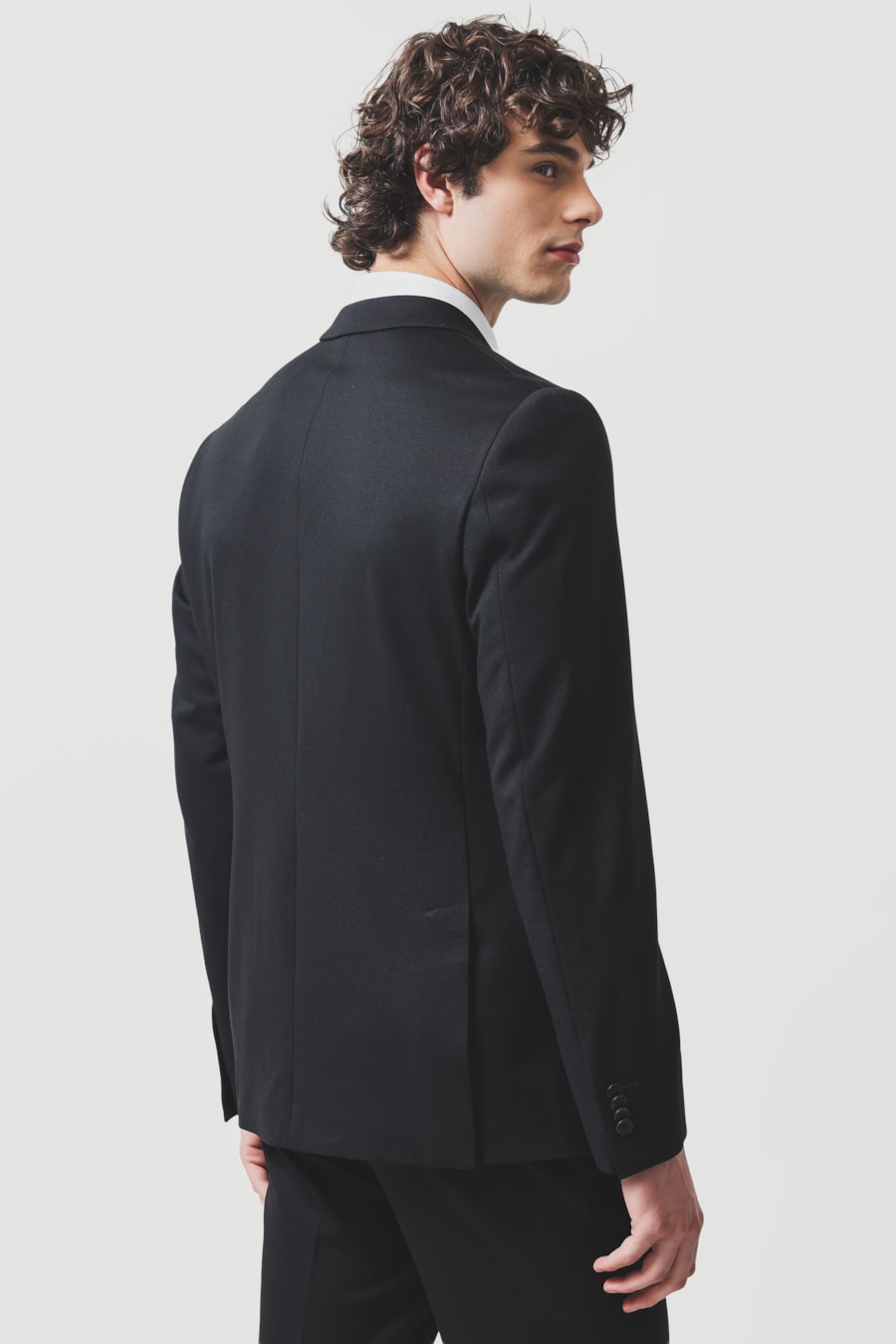 Paletó Malha Mescla Super Slim Preto — foto 6 de 8