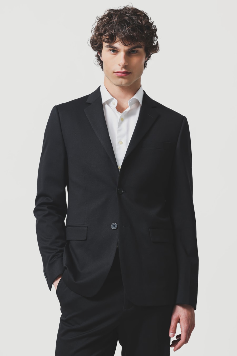 Paletó Malha Mescla Super Slim Preto — foto 1 de 8