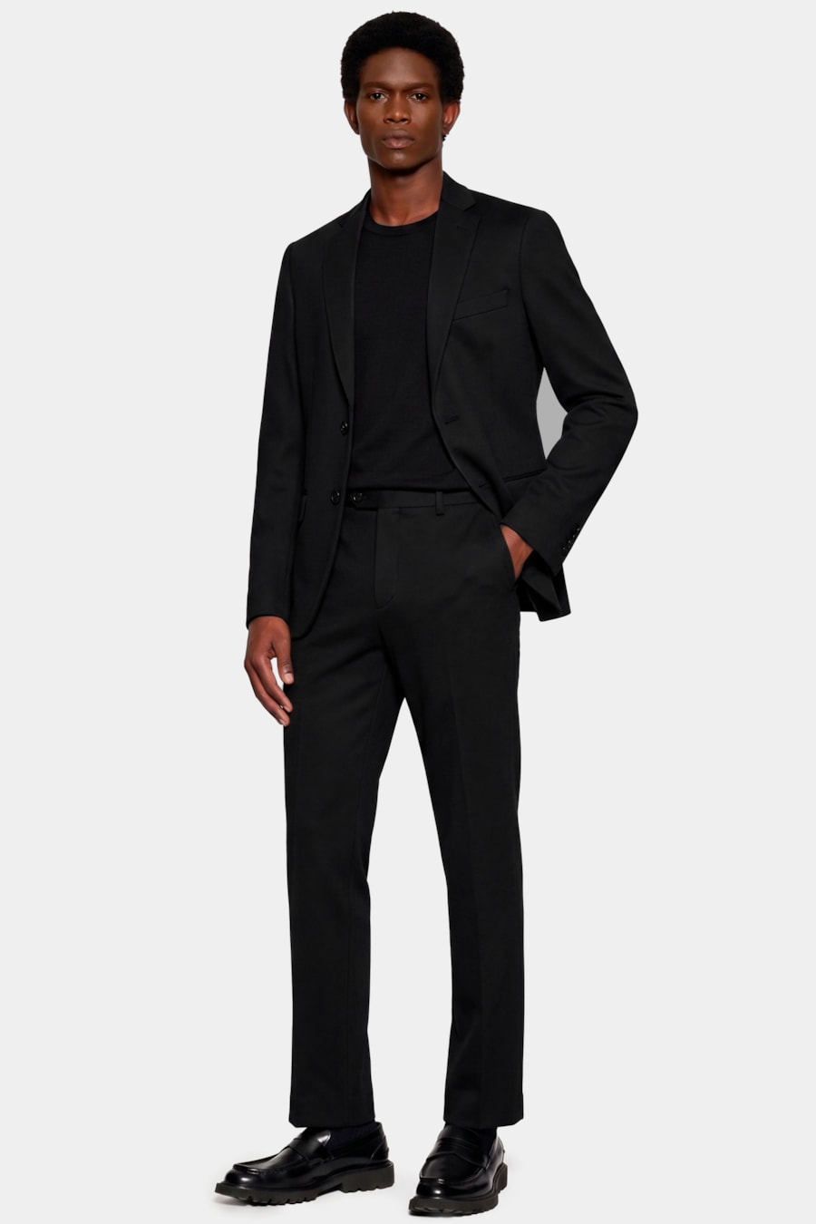 Paletó Piquet Soft Super Slim Preto — foto 2 de 5