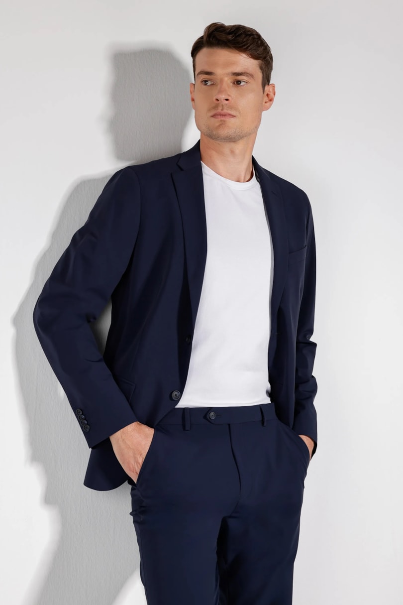 Paletó Tech Flex Super Slim Marinho
