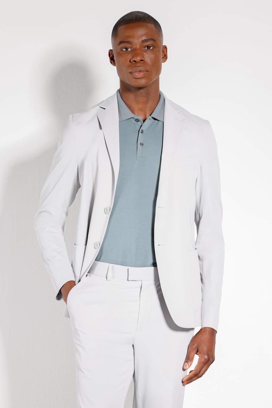 Paletó Tech Twill Super Slim Cinza — foto 1 de 5
