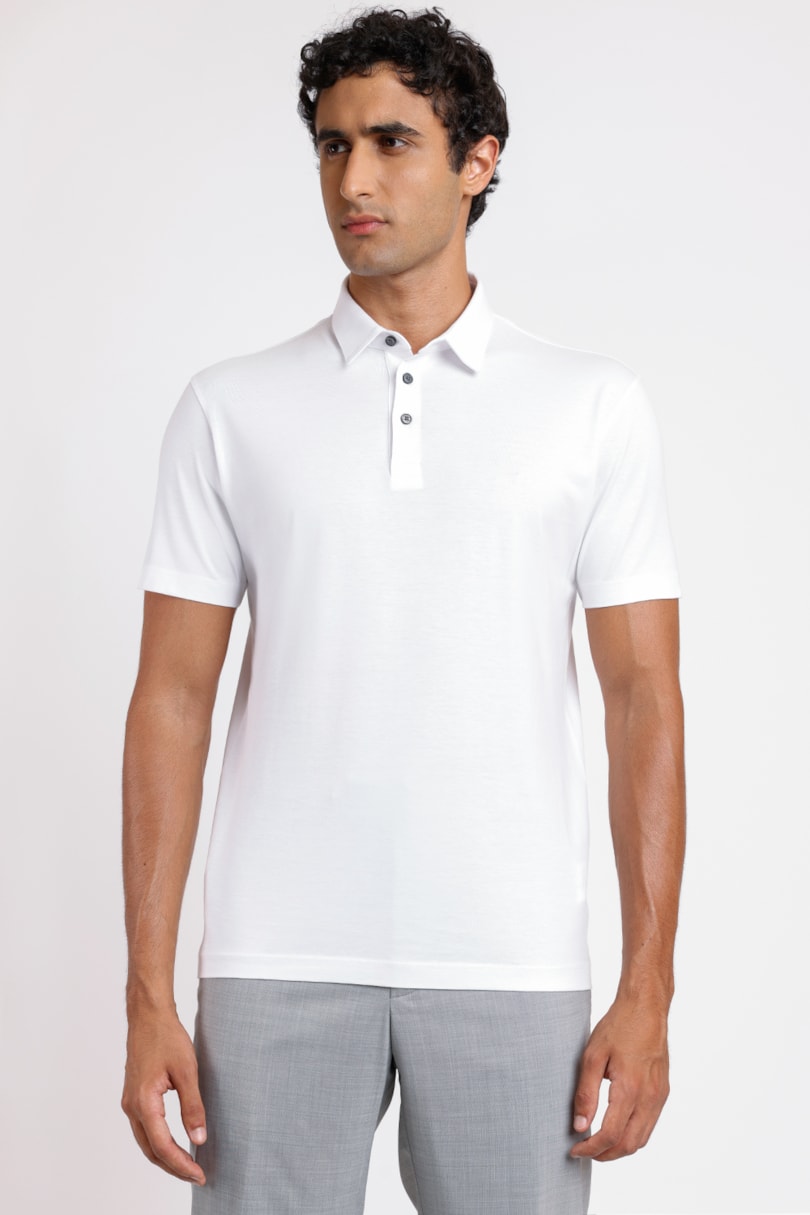 Polo Algodão Pima Logo Surton Branco