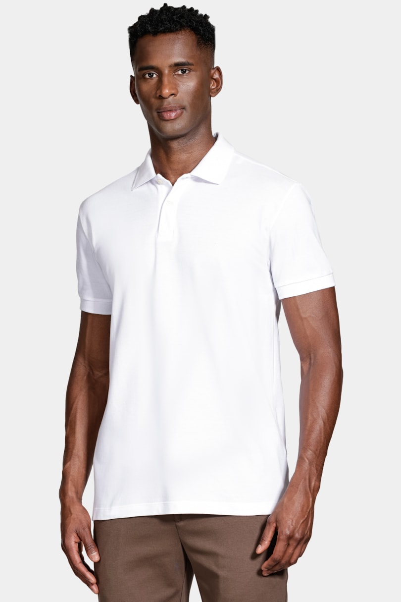 Polo Algodão Piquet Manga Curta Branco