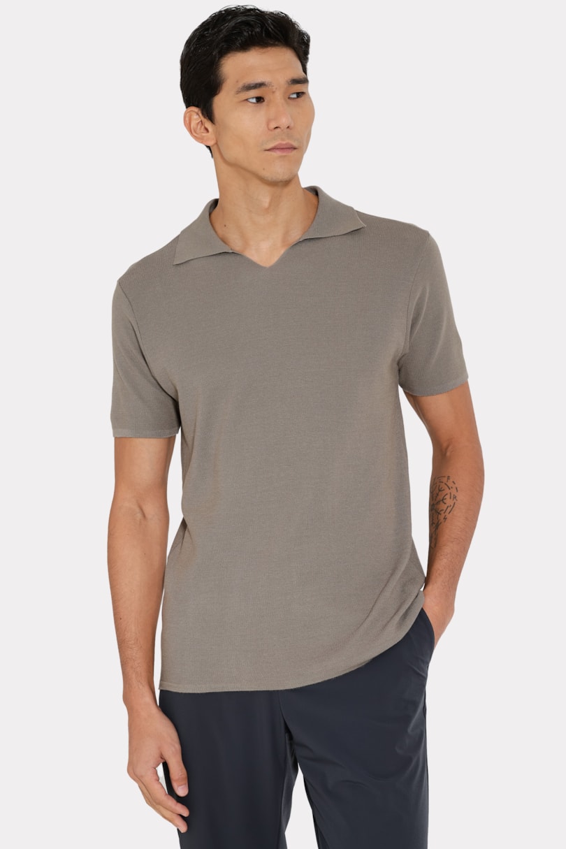 Polo Double Knit Verde Oliva