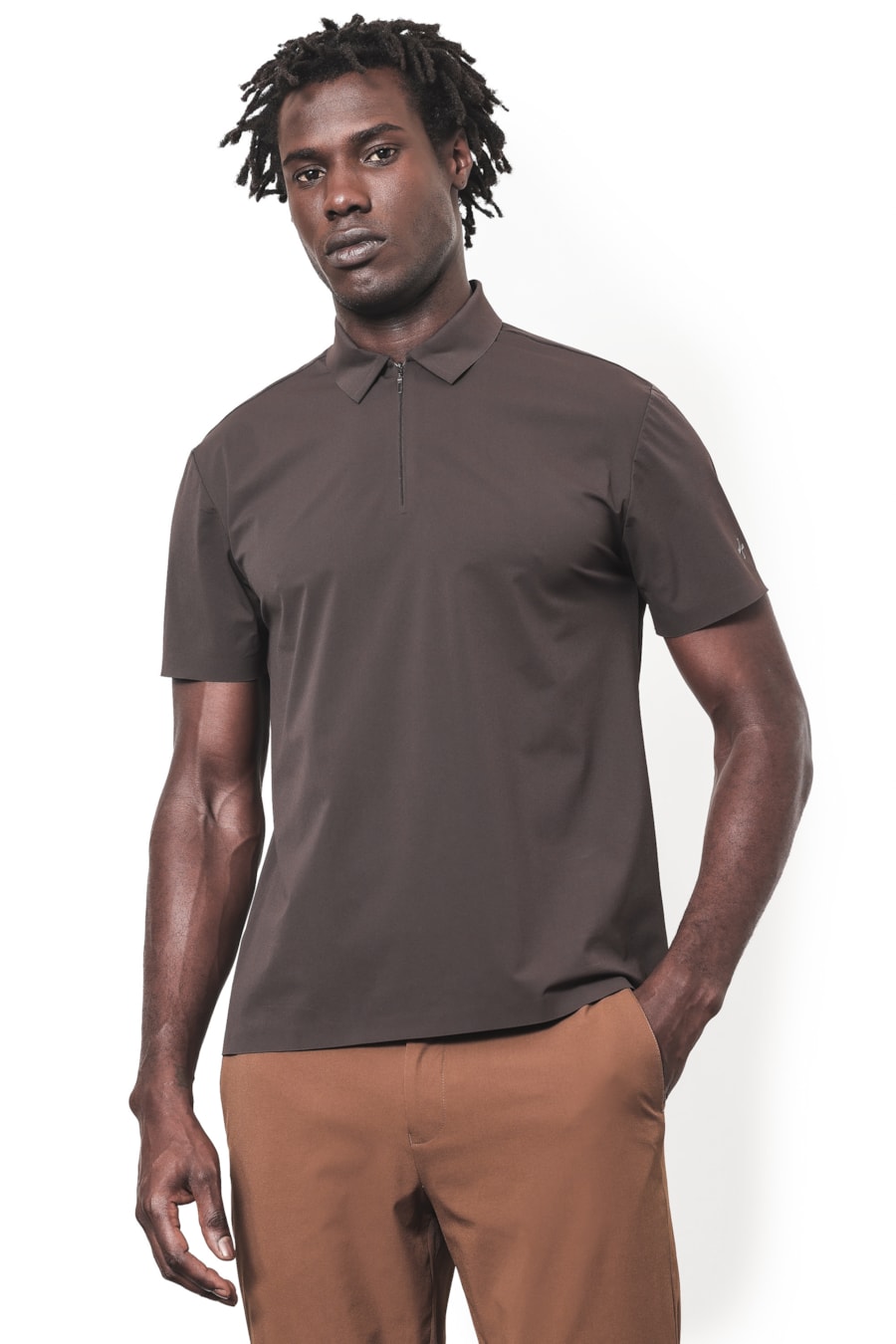 Polo Fusionada Com Zíper Bonded Castor — foto 1 de 8