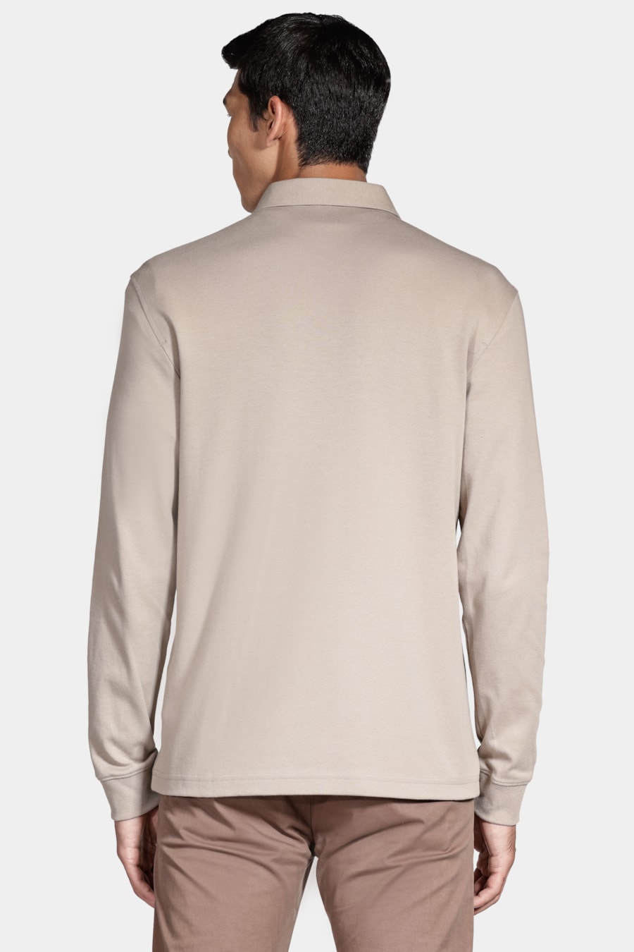 Polo Interlock Pima Long Sleeve Amendoa — foto 4 de 4