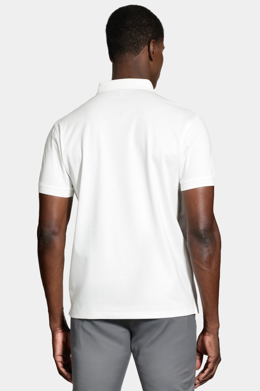 Polo Manga Curta A-70 Interlock Off White — foto 5 de 6