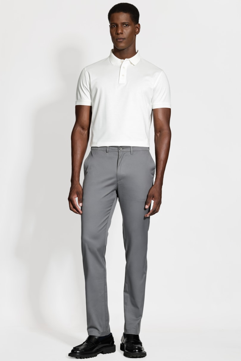 Polo Manga Curta A-70 Interlock Off White