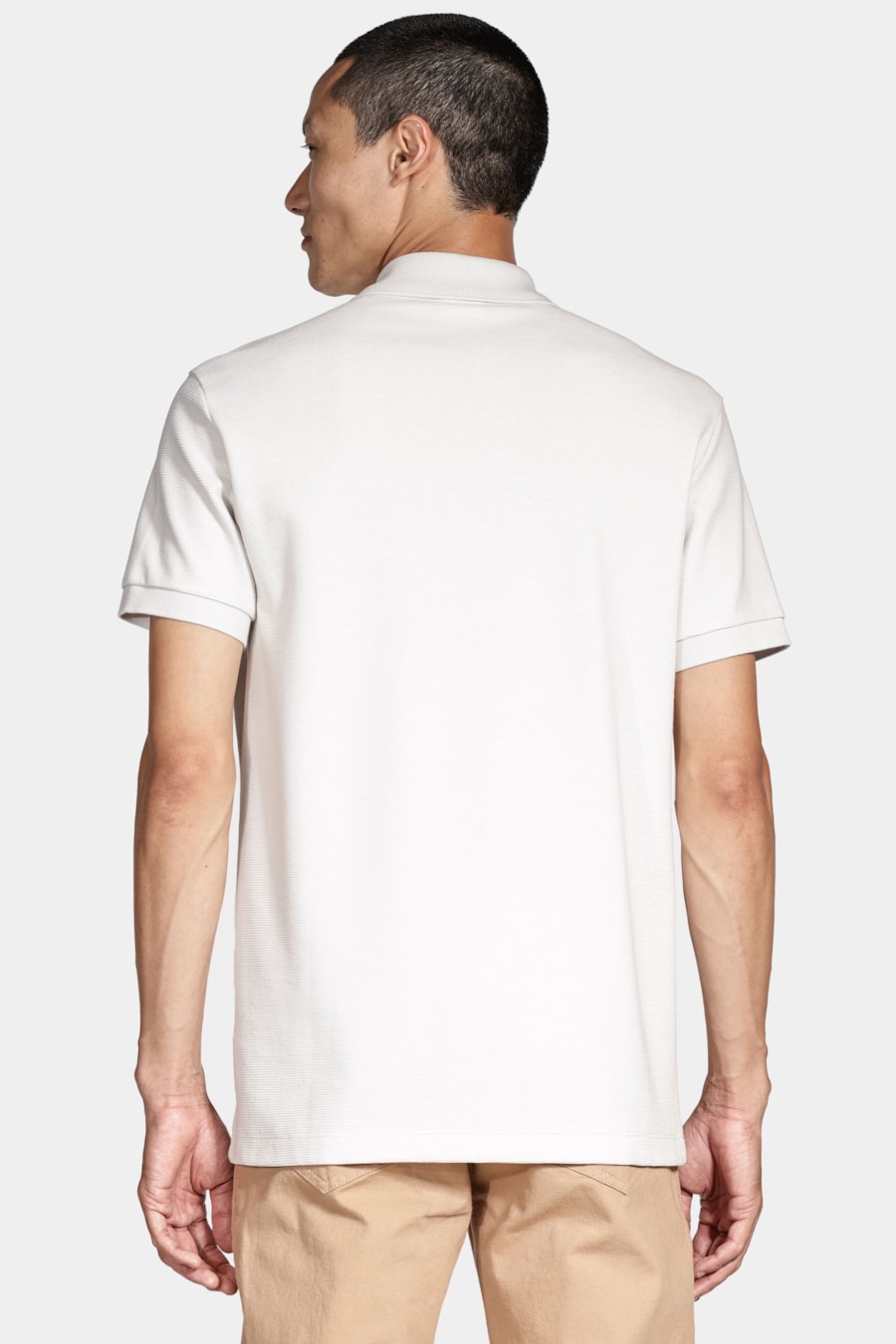 Polo Manga Curta Algodão Ottoman Branco Osso — foto 4 de 4
