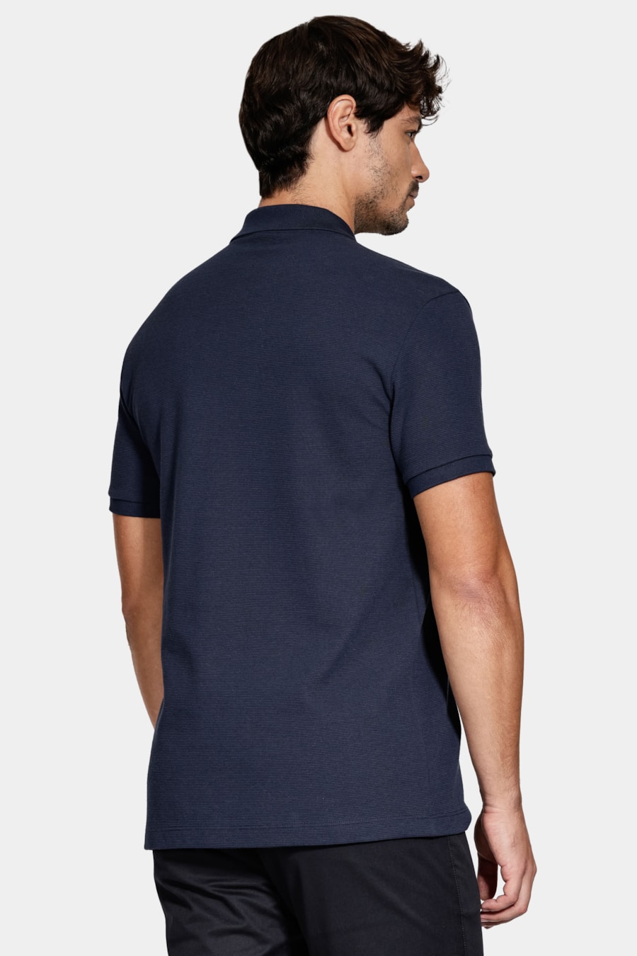 Polo Manga Curta Algodão Ottoman Navy — foto 4 de 5