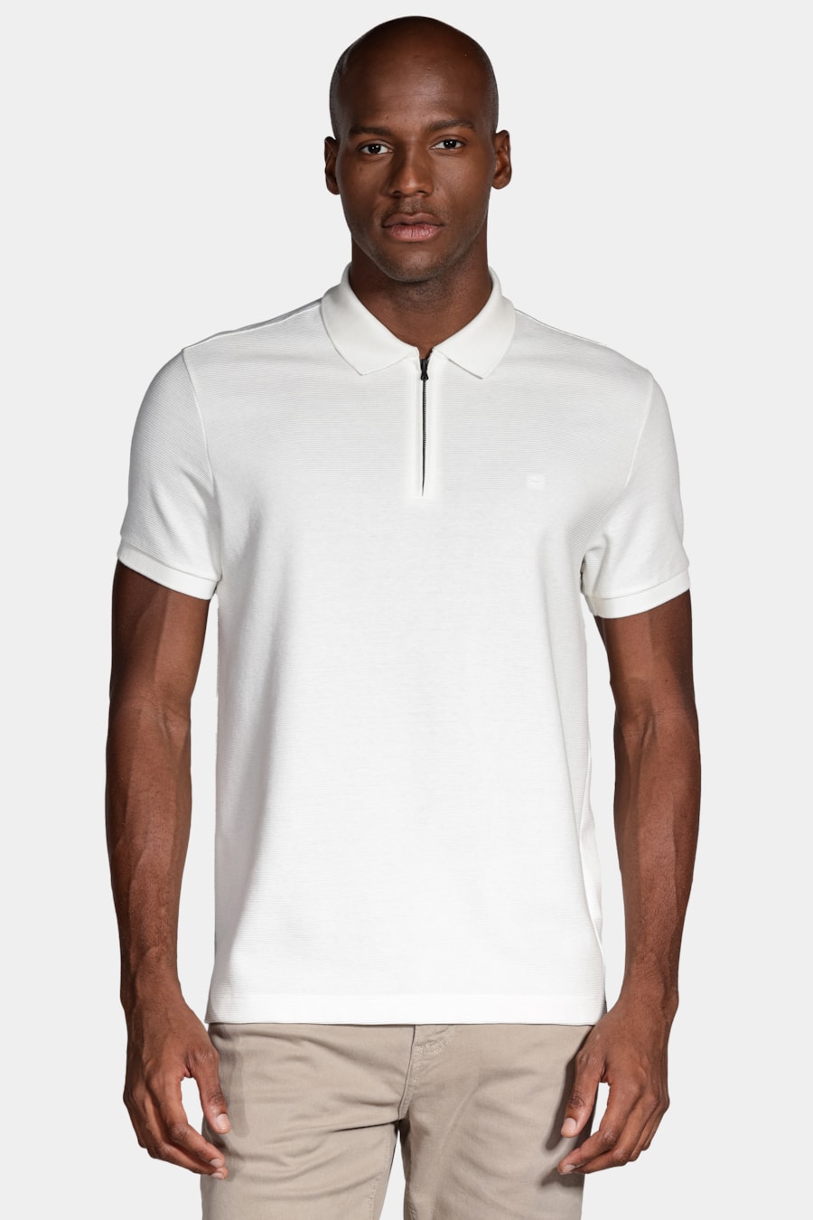 Polo Manga Curta Algodão Ottoman Off White — foto 1 de 4