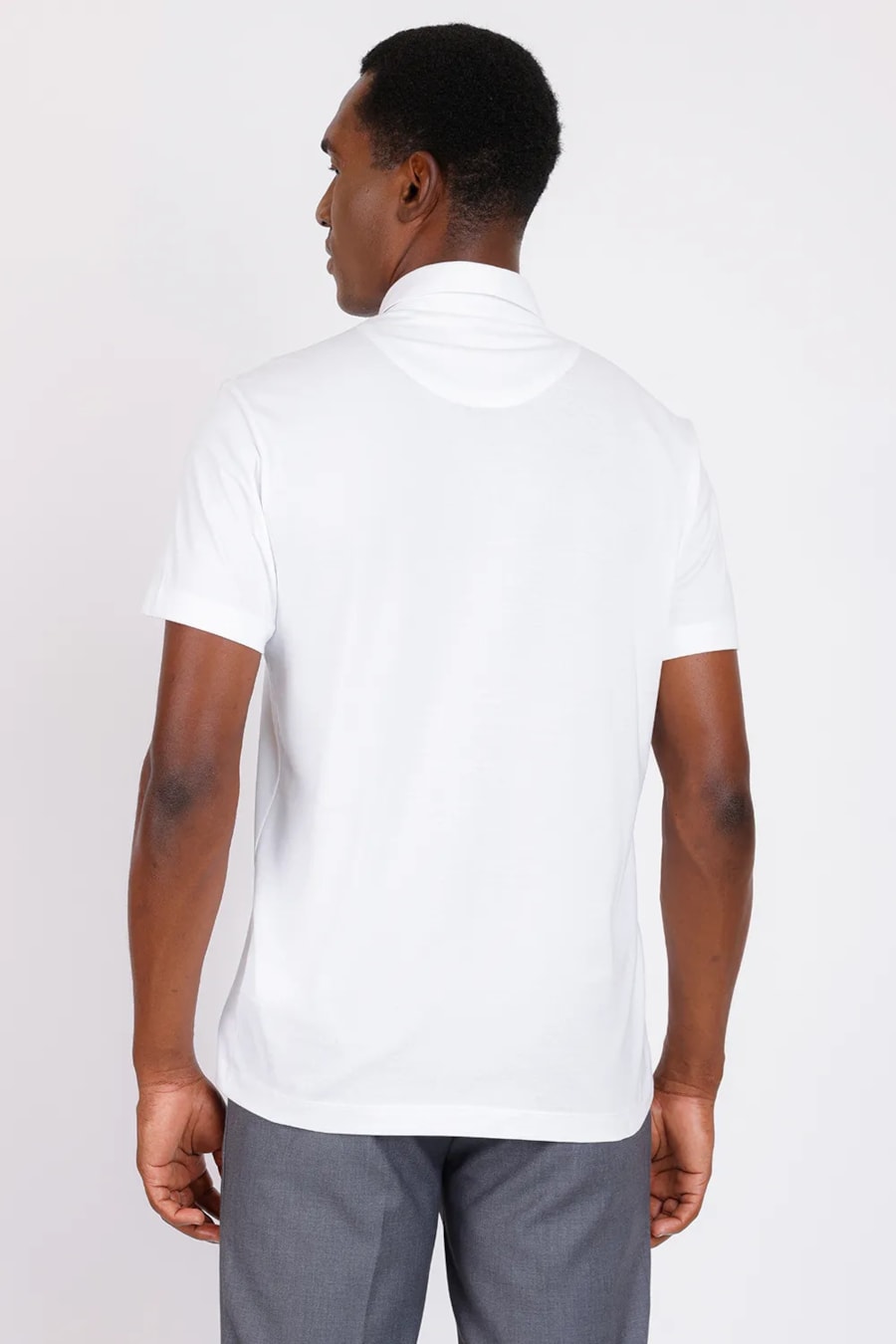 Polo Manga Curta Algodão Pima Branco — foto 4 de 4