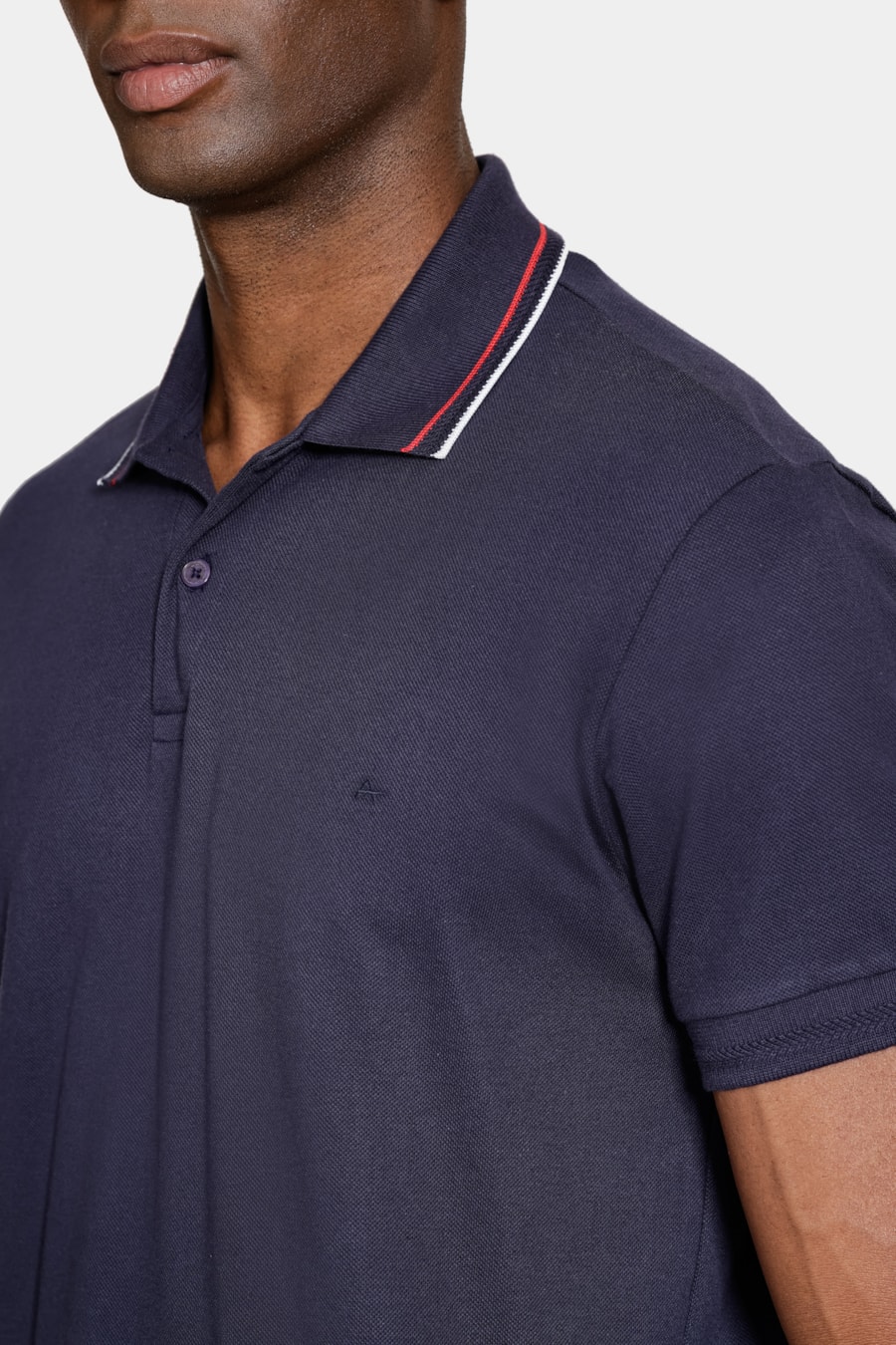 Polo Manga Curta Algodão Piquet Navy — foto 3 de 5