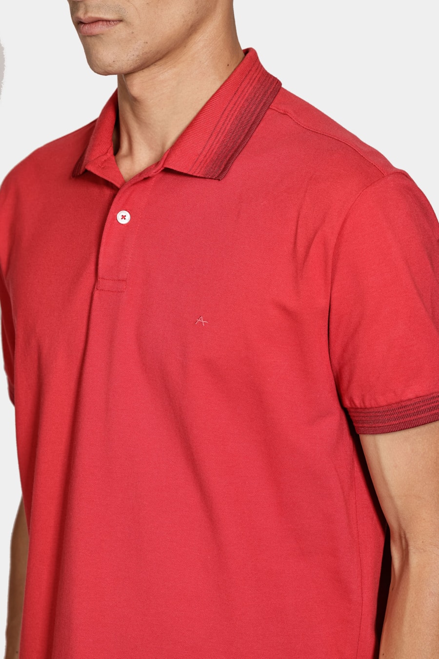 Polo Manga Curta Algodão Piquet Vermelho — foto 3 de 5