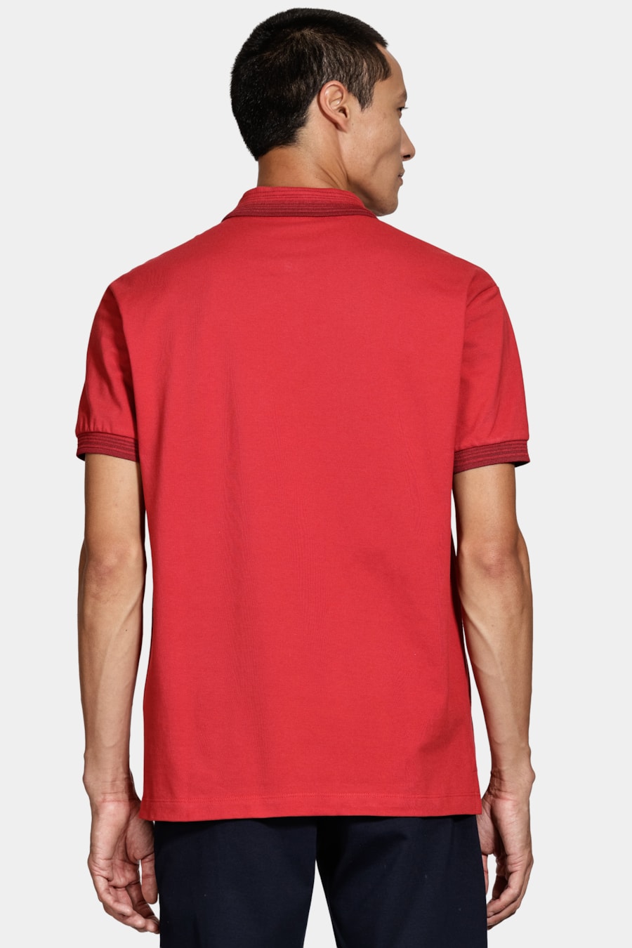 Polo Manga Curta Algodão Piquet Vermelho — foto 4 de 5