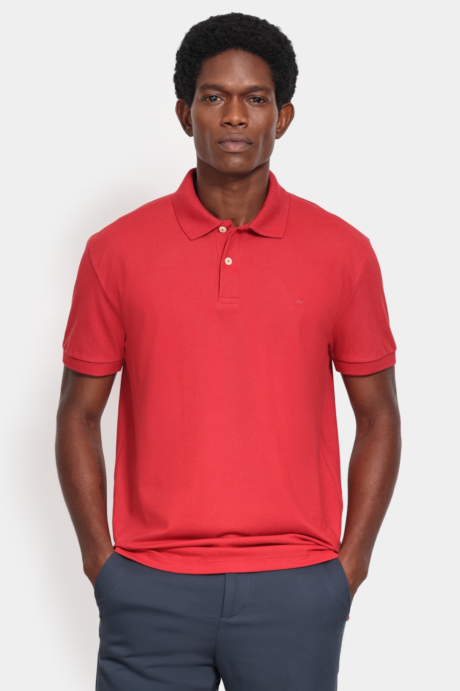 Polo Manga Curta Básica Piquet Vermelho Aramis 115 — foto 1 de 5