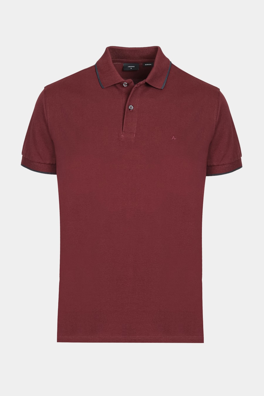 Polo Manga Curta Classic 1 Friso Bordo Cabernet Com Marinho — foto 5 de 5
