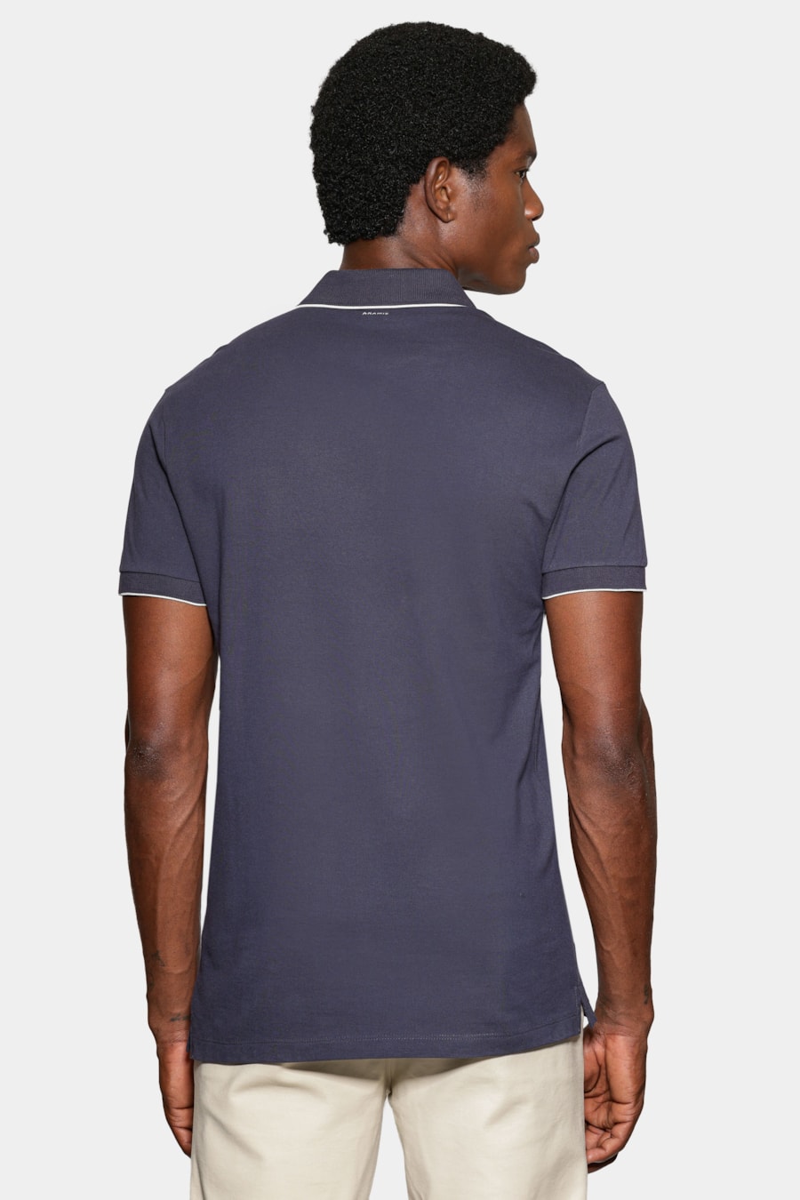 Polo Manga Curta Classic 1 Friso Navy — foto 4 de 5