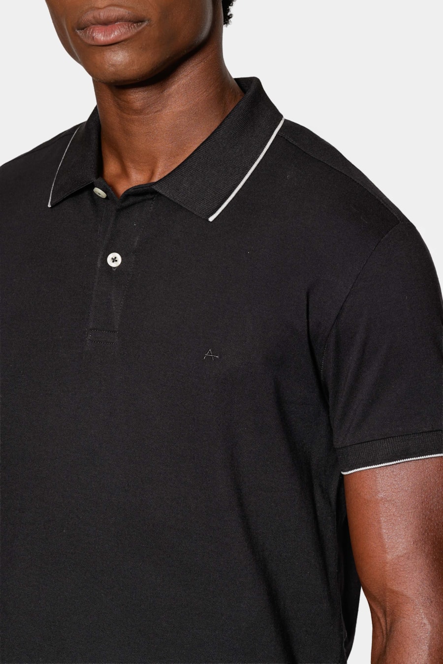 Polo Manga Curta Classic 1 Friso Preto — foto 3 de 5