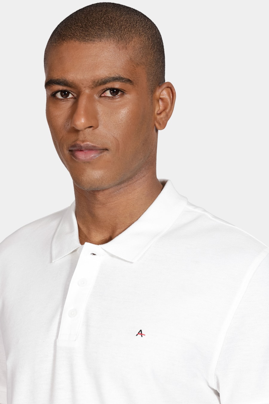 Polo Manga Curta Cotton Piquet Basic Branco — foto 3 de 5