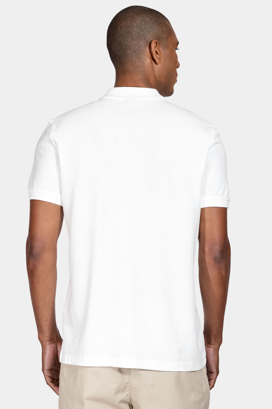 Polo Manga Curta Cotton Piquet Basic Branco — foto 4 de 5
