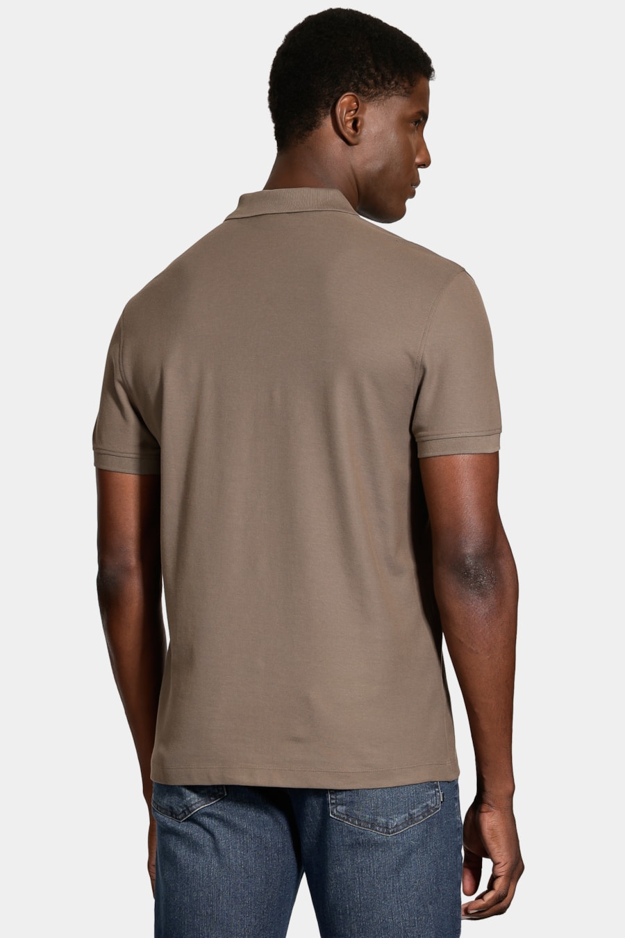 Polo Manga Curta Cotton Piquet Basic Castor — foto 4 de 5