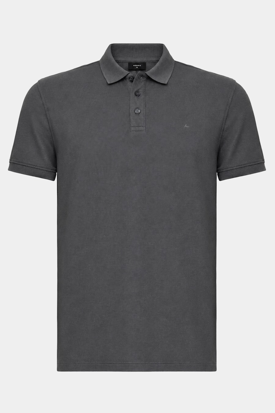 Polo Manga Curta Cotton Piquet Basic Cinza Rato — foto 5 de 5