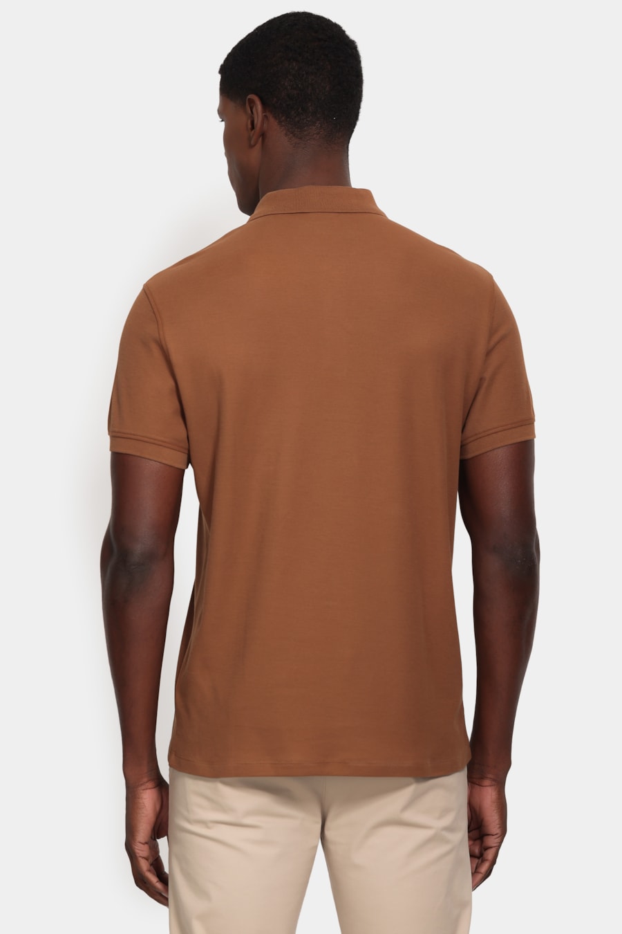 Polo Manga Curta Cotton Piquet Basic Madeira — foto 4 de 5