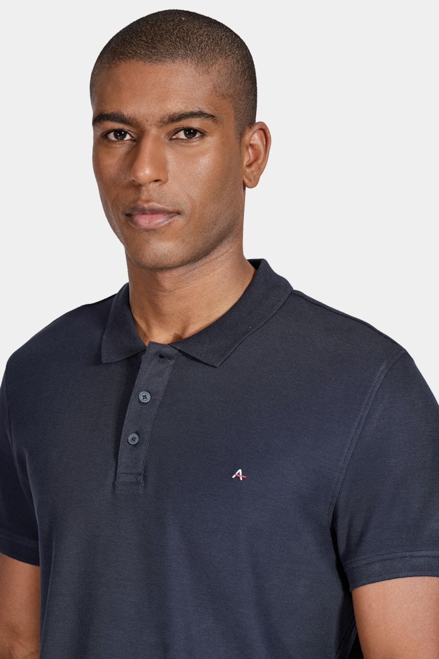 Polo Manga Curta Cotton Piquet Basic Marinho — foto 3 de 5