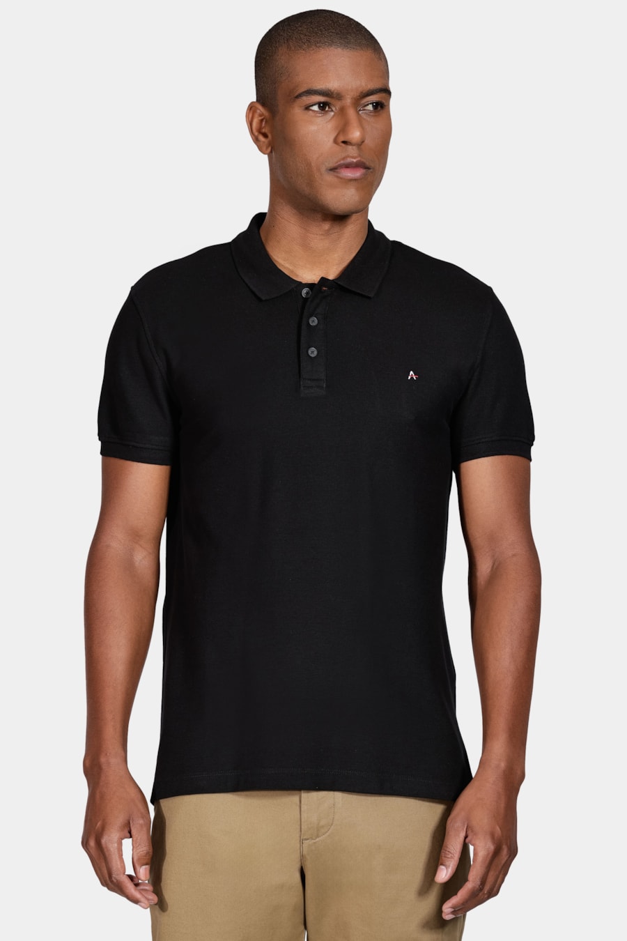 Polo Manga Curta Cotton Piquet Basic Preto — foto 1 de 5