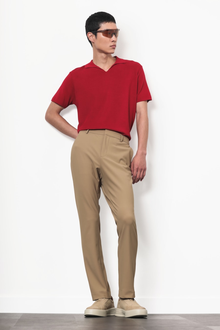 Polo Manga Curta Double Knit Vermelho — foto 2 de 6