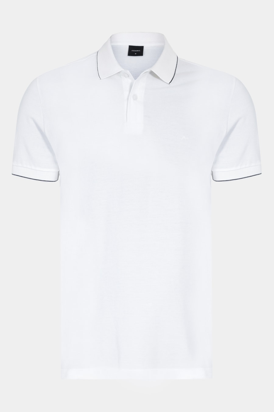 Polo Manga Curta Friso Fino Gola Off White — foto 5 de 5