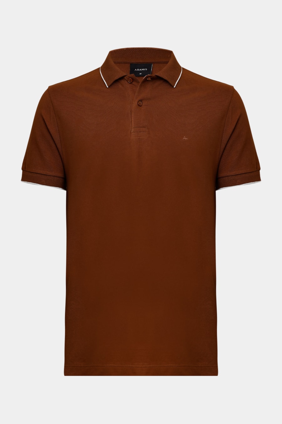 Polo Manga Curta Gola Jacquard Friso Madeira — foto 5 de 5